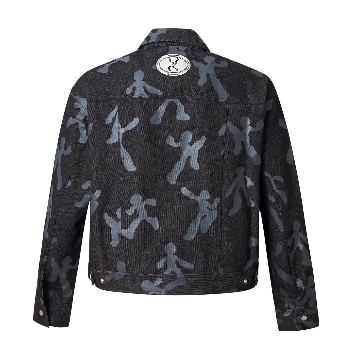 Garments Full Print Denim Jacket - Poplab