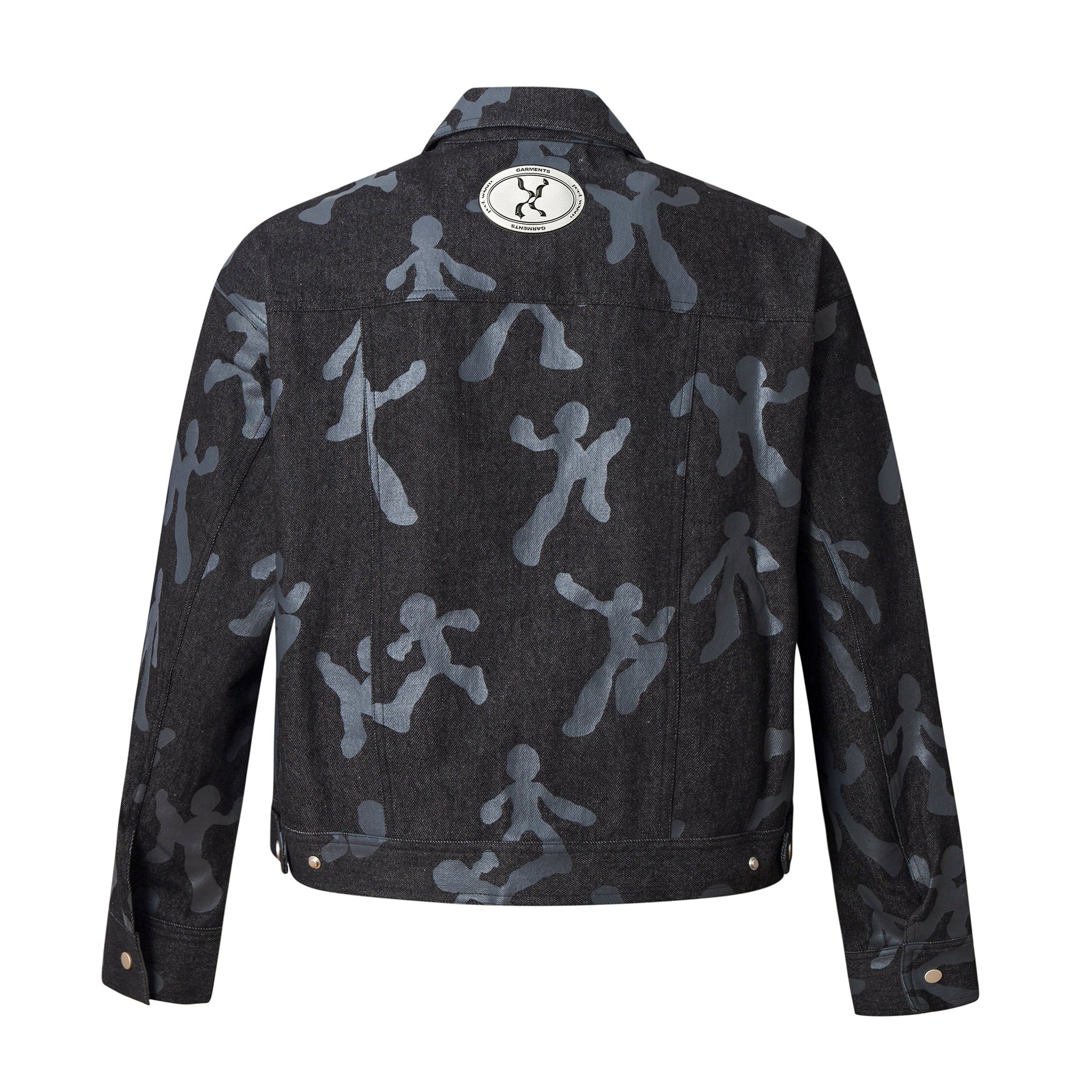 Garments Full Print Denim Jacket - Poplab