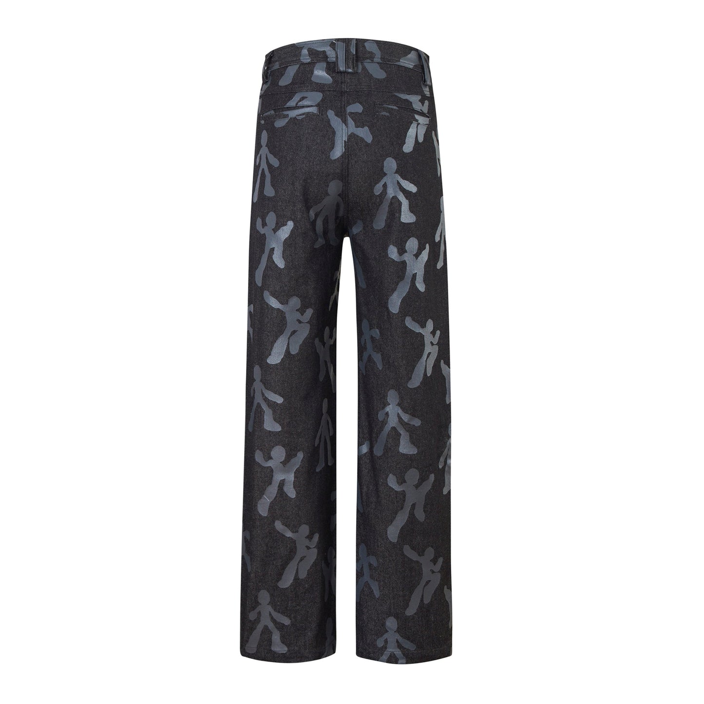 Garments Full Print Denim Pants - Poplab