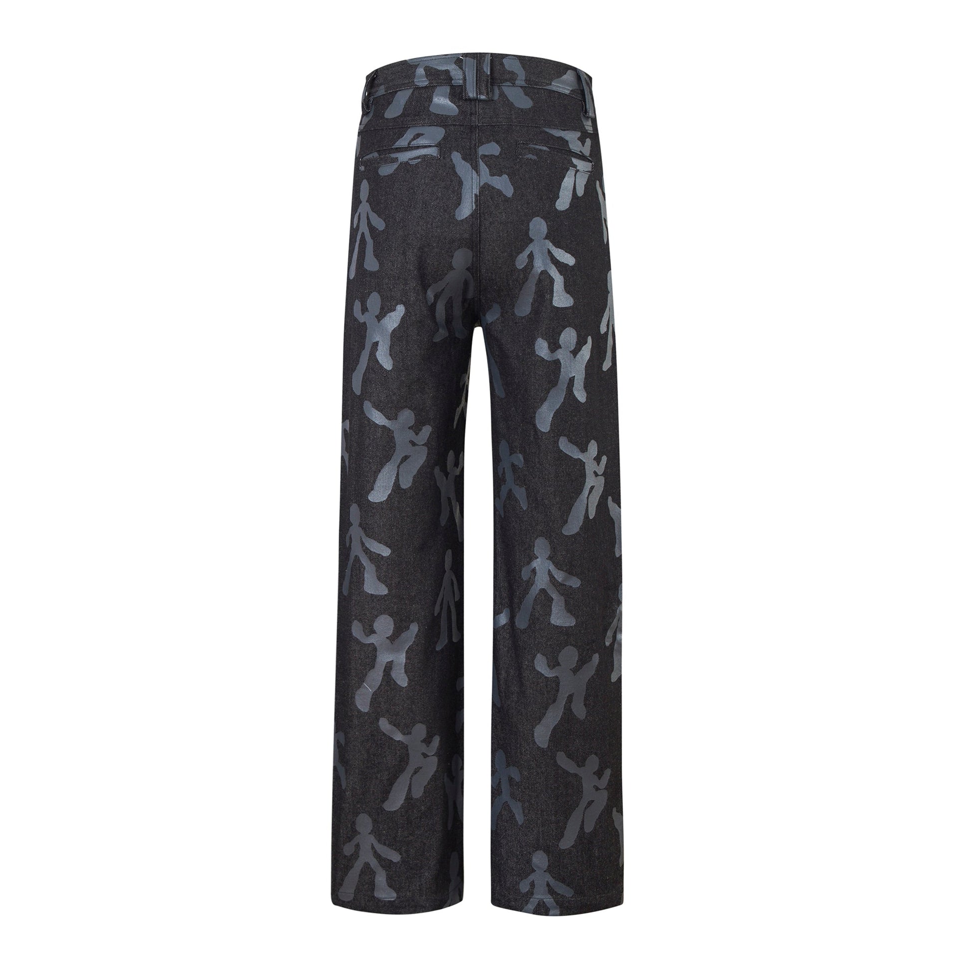 Garments Full Print Denim Pants - Poplab