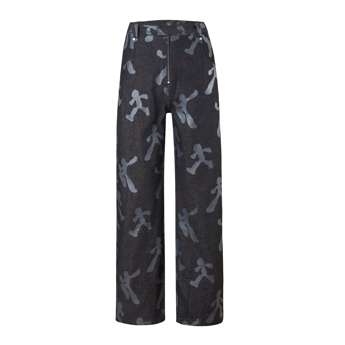 Garments Full Print Denim Pants - Poplab