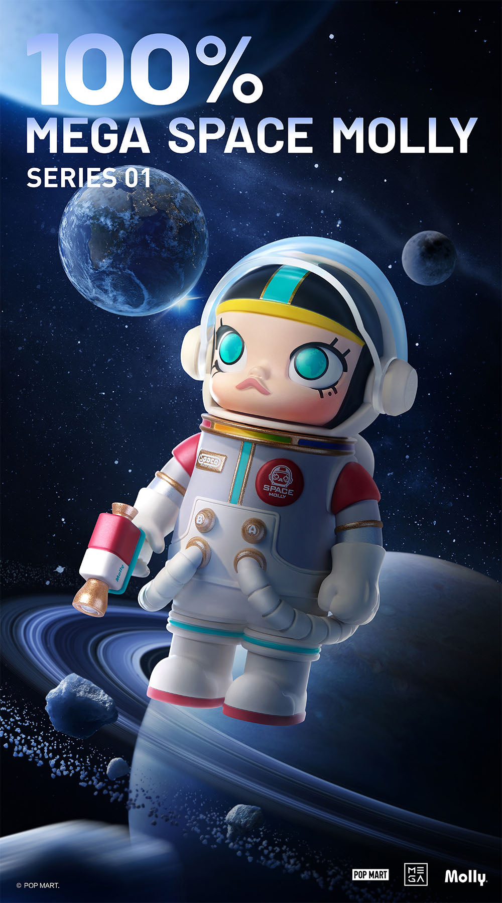 Space Molly Mega Collection ４個セット POPMART MEGA COLLECTION 400% SPACE MOLLY LIMITED EDITION