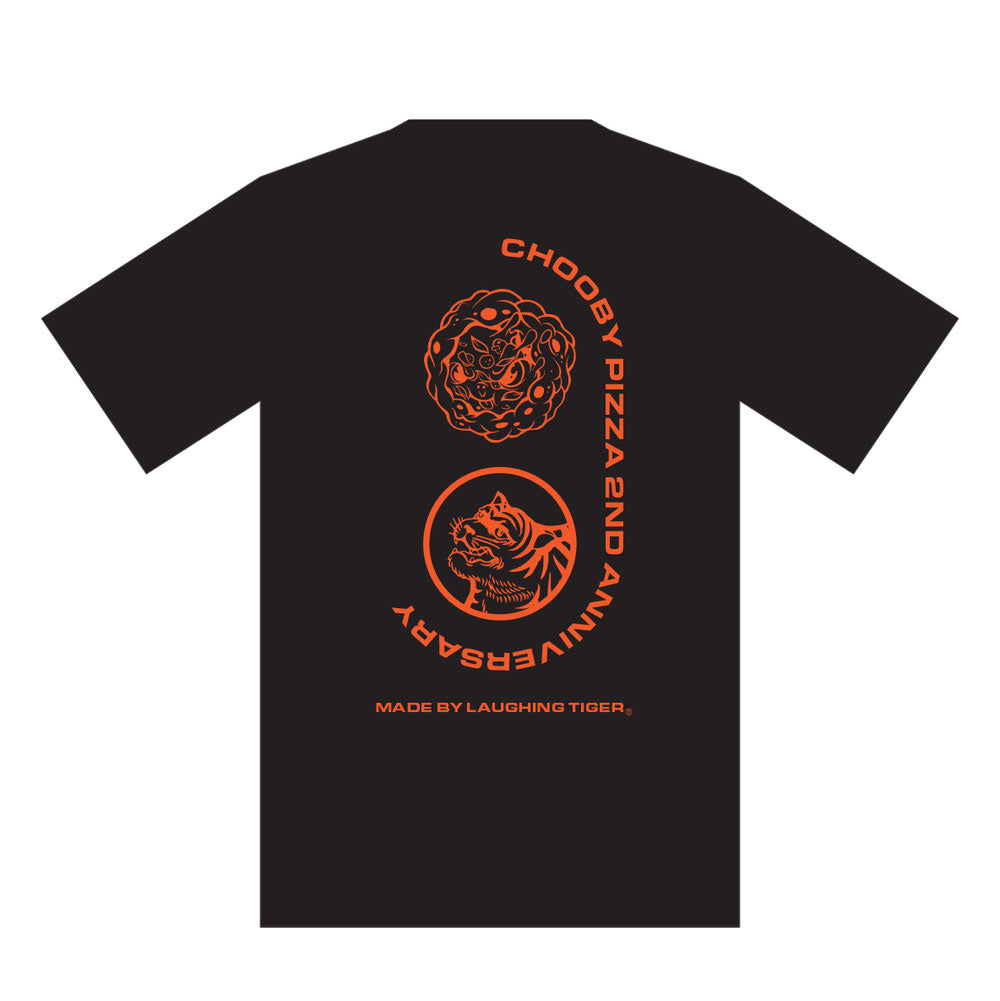 Chooby Pizza X Laughing Tiger Anniversary T shirt - Poplab